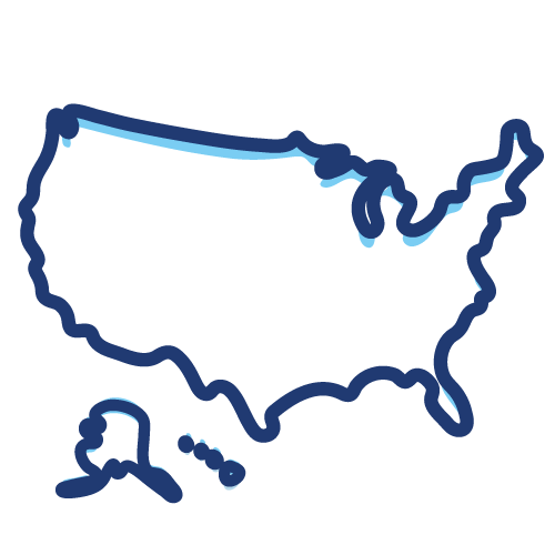 Nationwide flyer distribution coverage icon