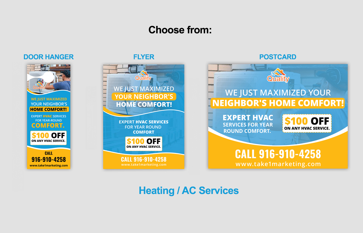 hvac-services-door-hanger-flyer-and-postcard-samples