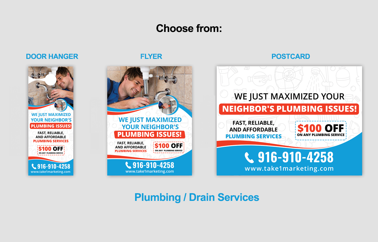 plumbing-services-door-hanger-flyer-and-postcard-samples